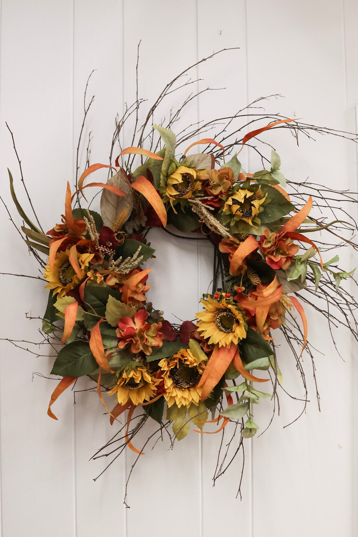 Yellow Sunflower Silk Wreath