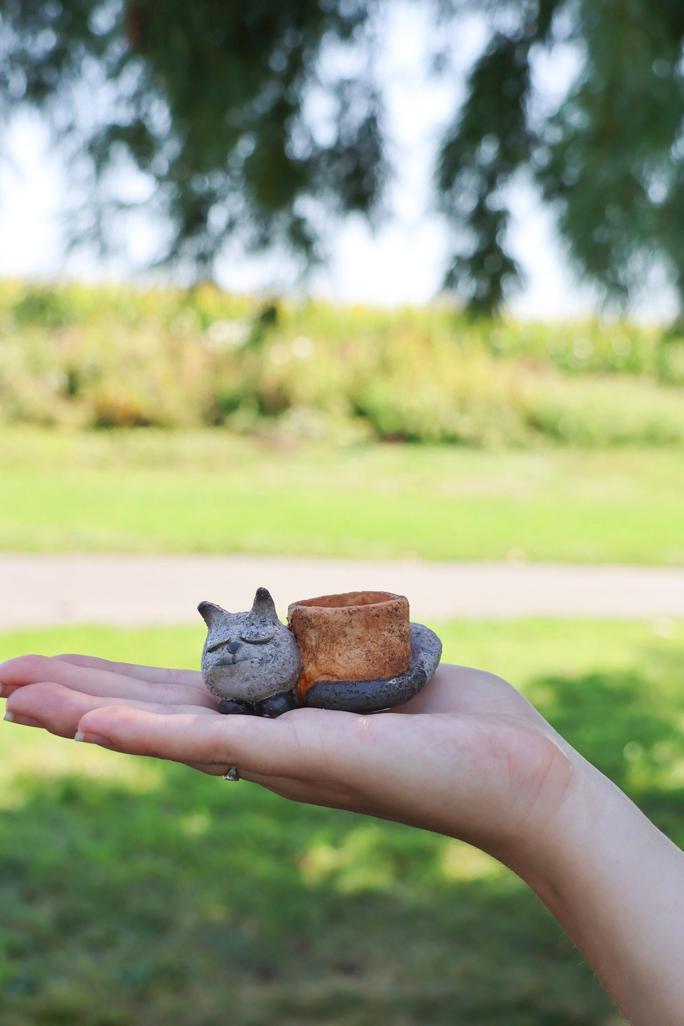 cat succulent planter Cat Mini Planter