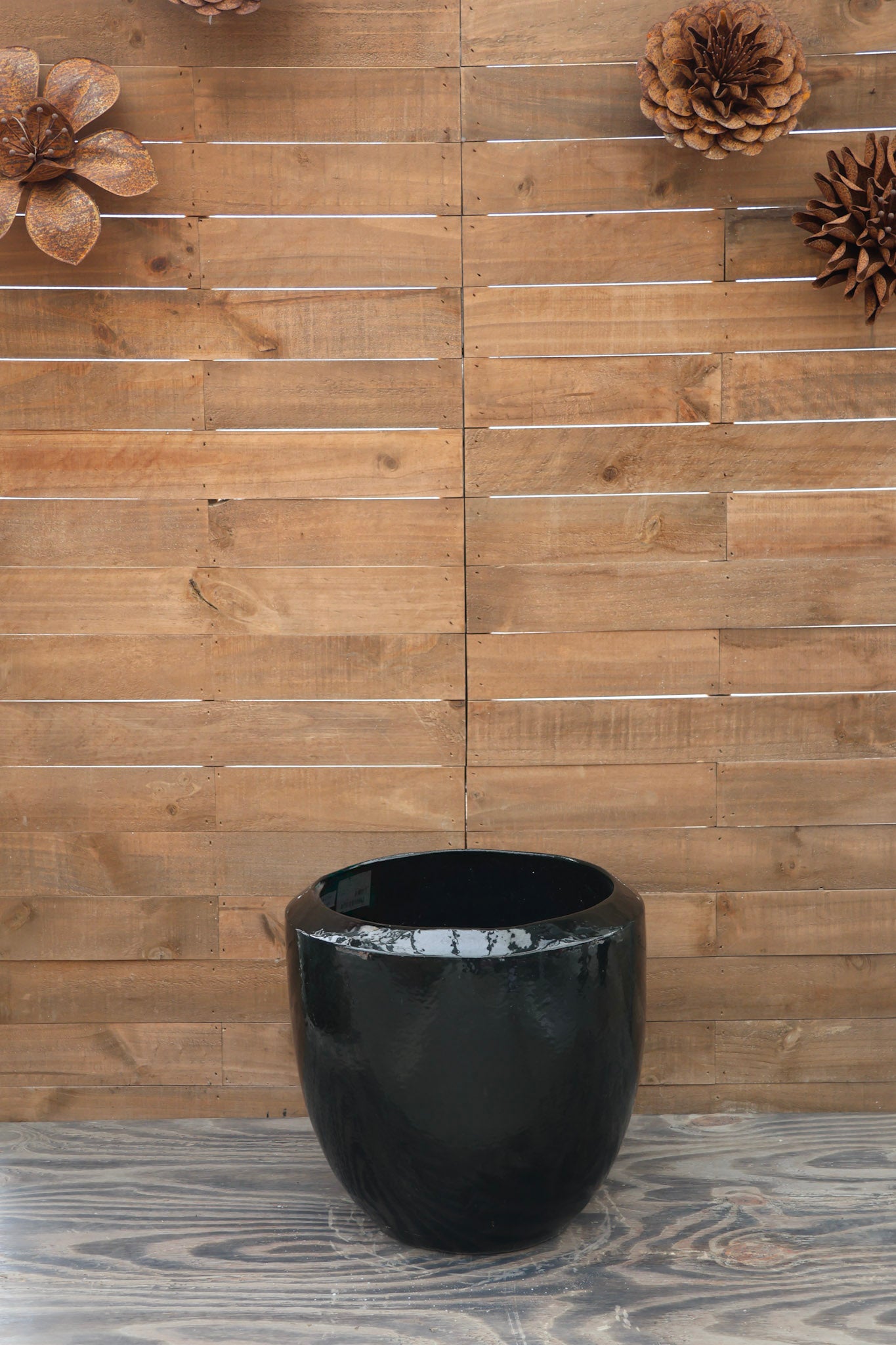 round black planter pots Timolos Round Planter Cola – Glossy Dark Brown Black Ceramic, Frost-Proof – Perfect Pots