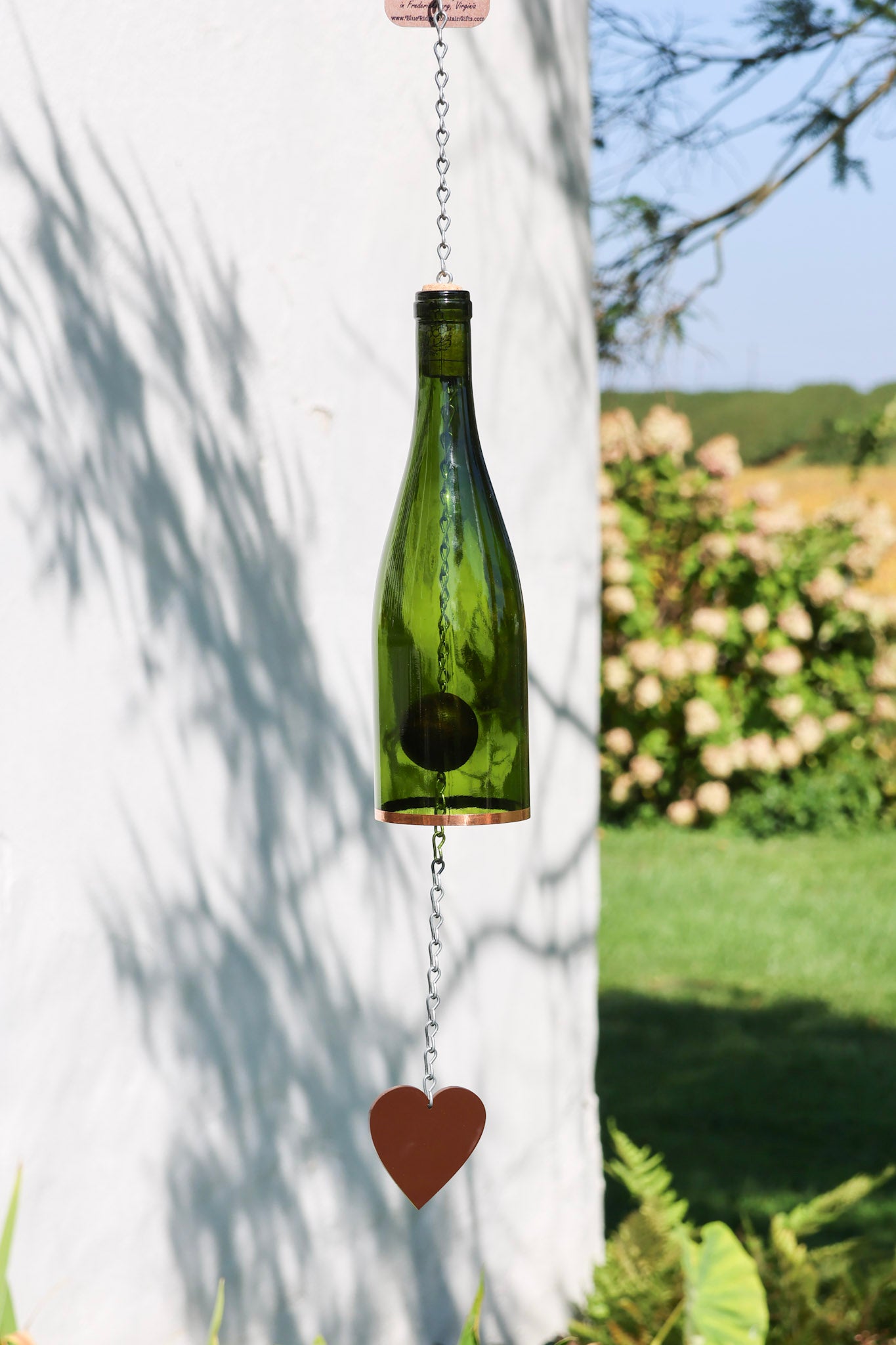Glass Wine Bottle Wind Chime