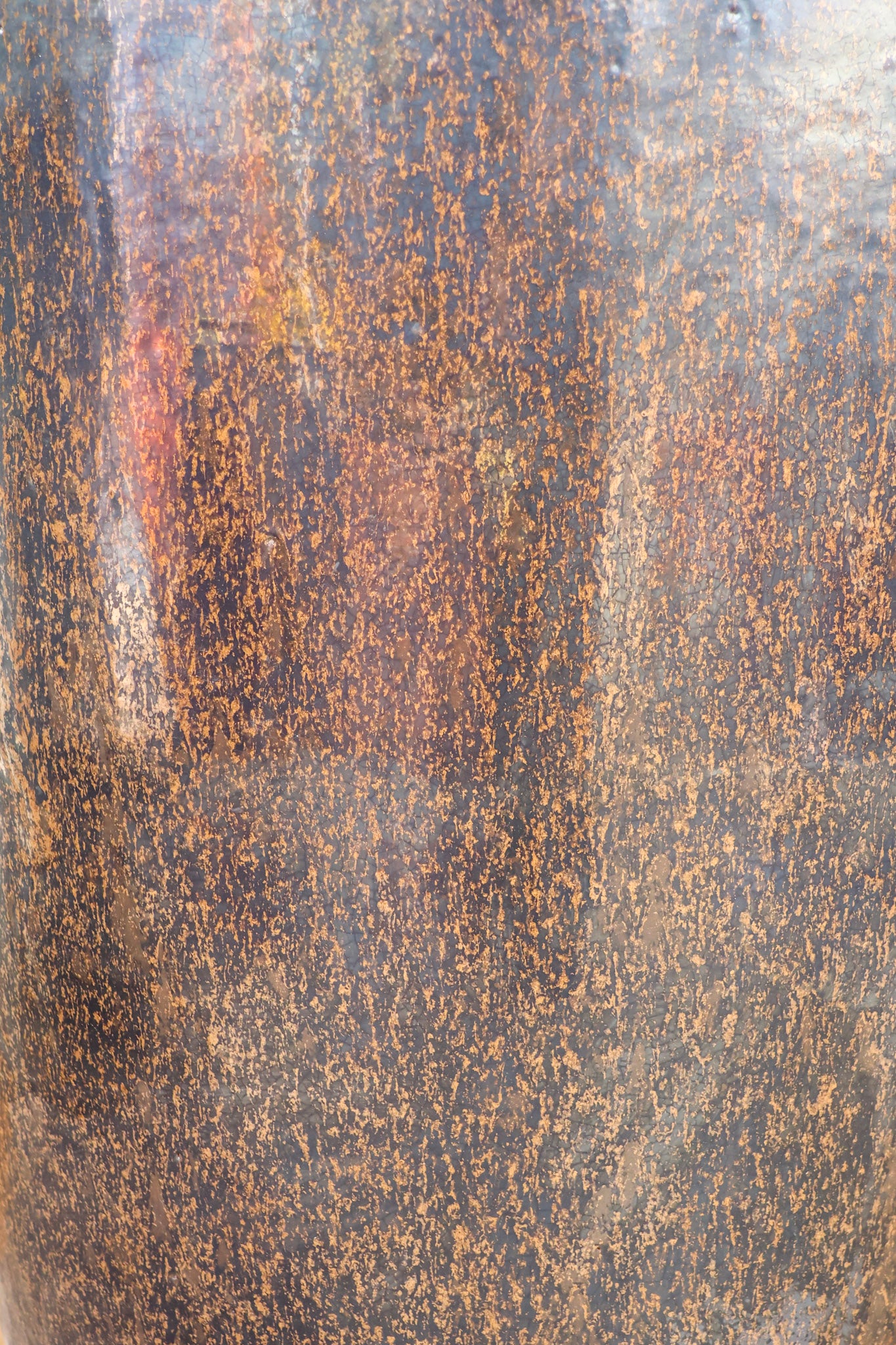 Tall Barrel Planter Bronze Speckle