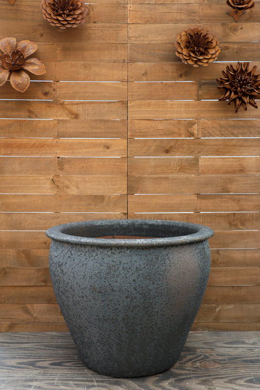 Fish Bowl Planter Silver Rock