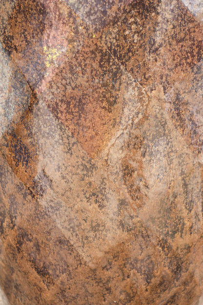 Tall Diamond Planter Bronze Speckle