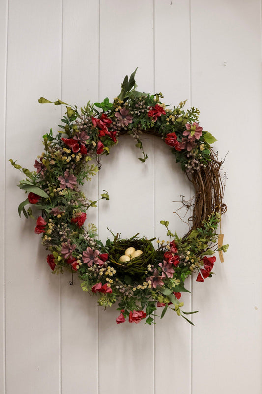 Mauve with Nest Silk Wreath