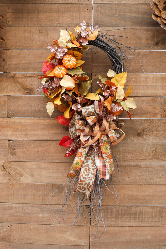 Fall Harvest Silk Wreath