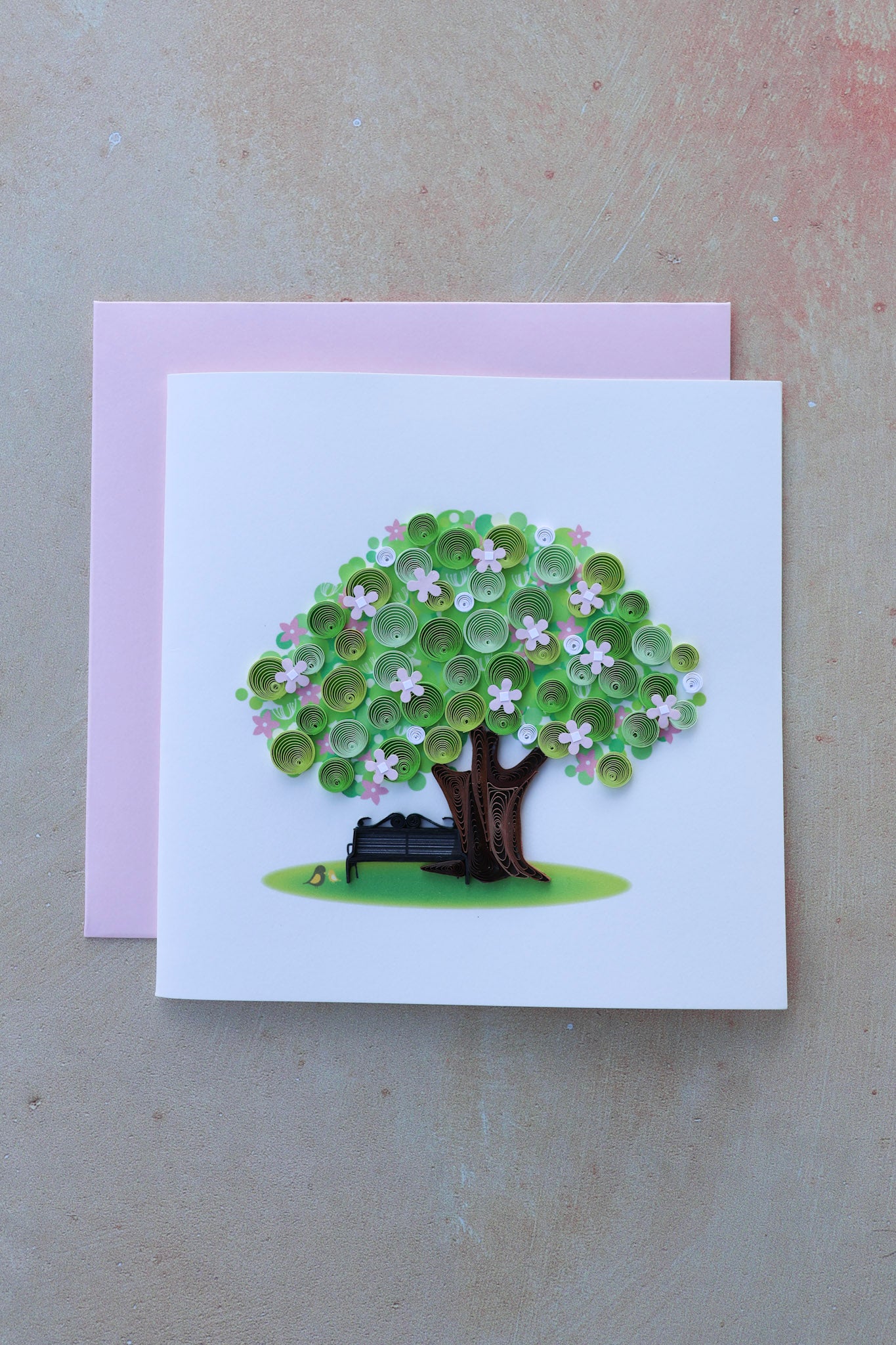 Spring Tree Quilling Card