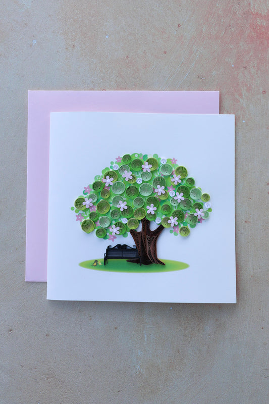 Spring Tree Quilling Card