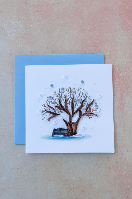Winter Tree Quilling Card