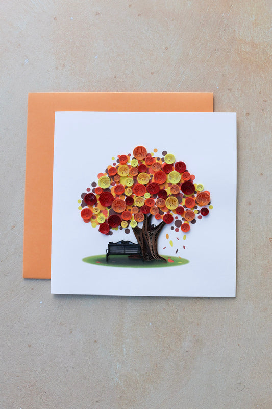 Autumn Tree Quilling Card