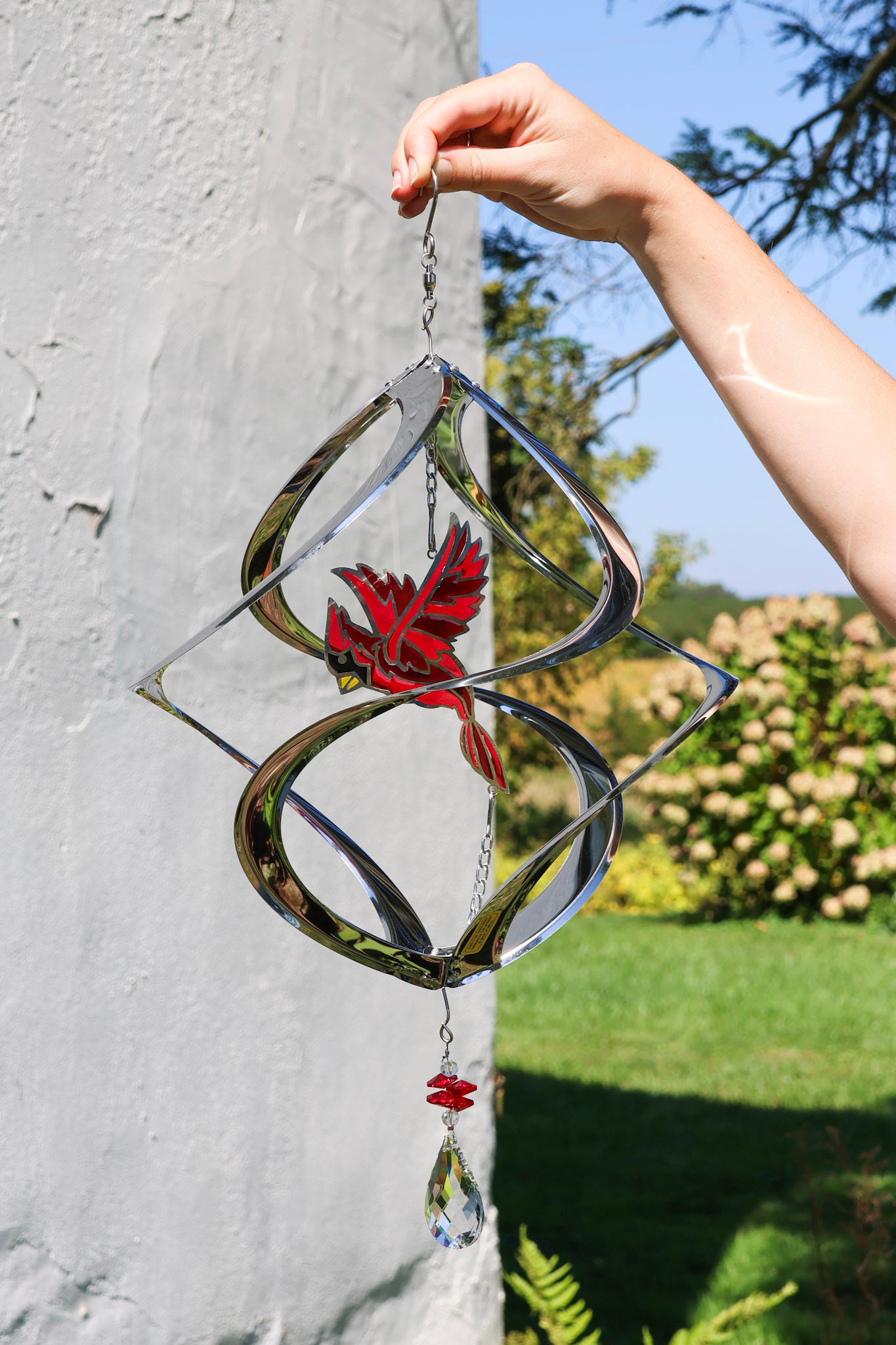 Cardnial Wind Spinner | Silver