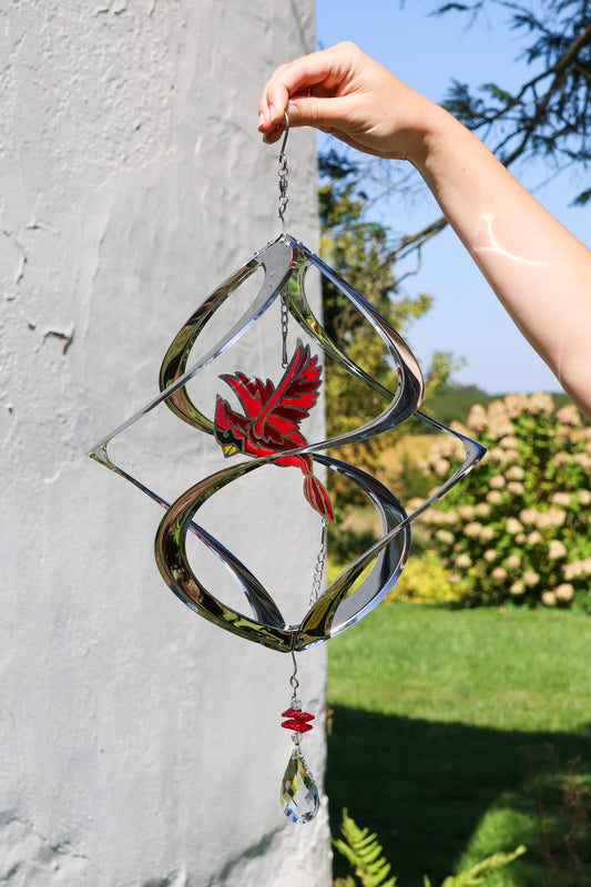 Cardnial Wind Spinner | Silver